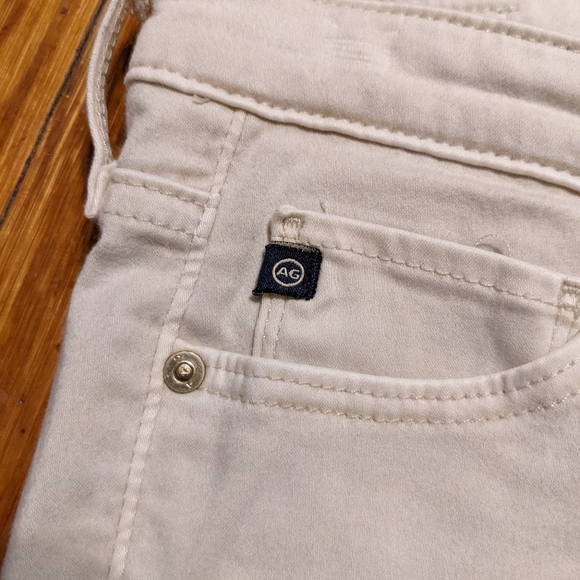 AG Adriano Goldschmied The Stilt Cigarette Leg Cream Pants Womens Size 25 - Picture 6 of 10